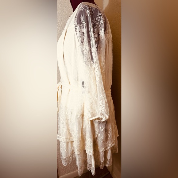 $90 ⭐️ NEW Sz 4x 26 Festi for Torrid Lace Clip Tiered Bohemian Dress - Picture 9 of 13